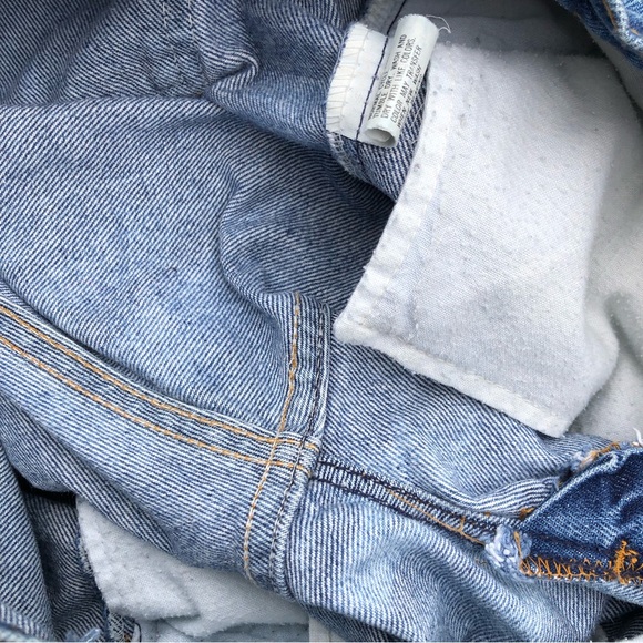 Vintage Levi's 505 1990 USA Made Bleach Faded Distressed Denim Jeans 34 x 29 - Picture 13 of 17